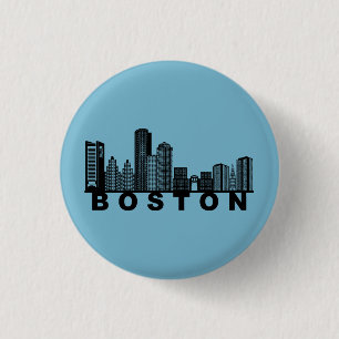 Boston Skyline Silhuett  Knapp