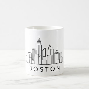 Boston Skyline – Stadssilhuett Design Kaffemugg