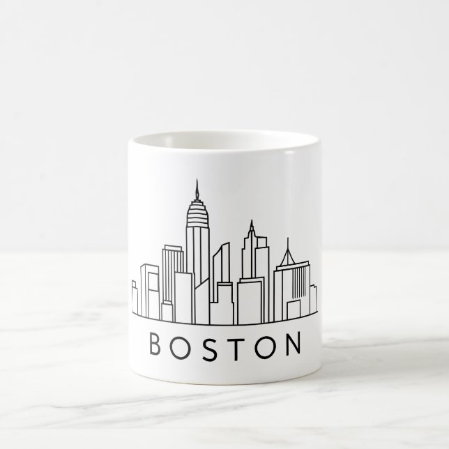 Boston Skyline – Stadssilhuett Design Kaffemugg (Center)