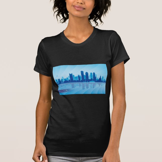 Boston Skyline T Shirt (Framsida)