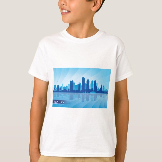 Boston Skyline T Shirt (Framsida)