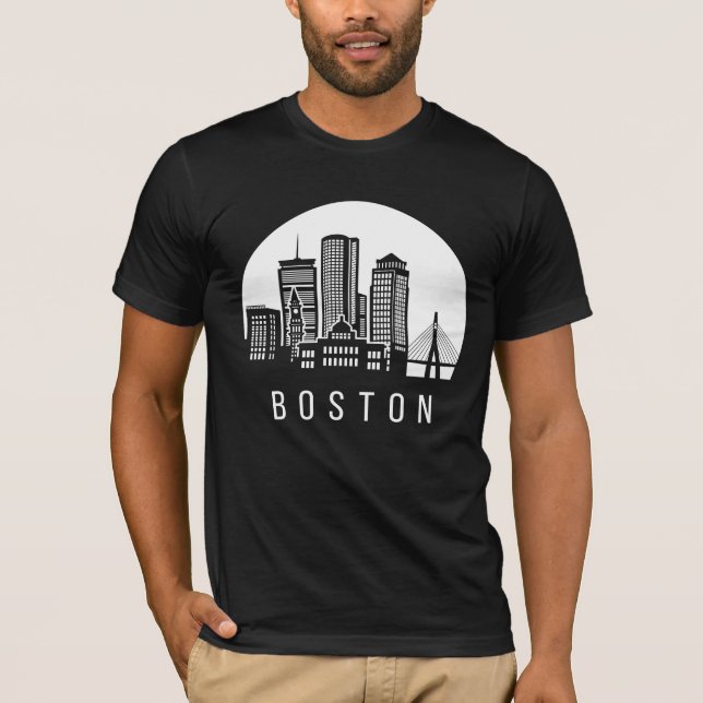 Boston Skyline T Shirt (Framsida)