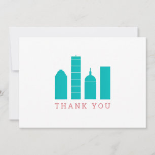 Boston Skyline - tackkort Tack Kort