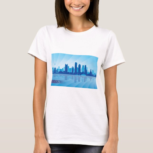 Boston Skyline Tee Shirt (Framsida)