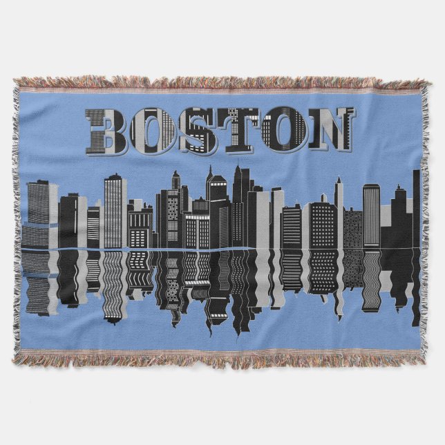 Boston Skyline Typography Mysfilt (Framsidan)