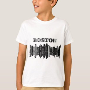 Boston Skyline Typography T-shirt