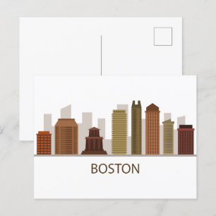 Boston Skyline Vykort