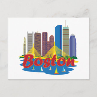 Boston Skyline Vykort