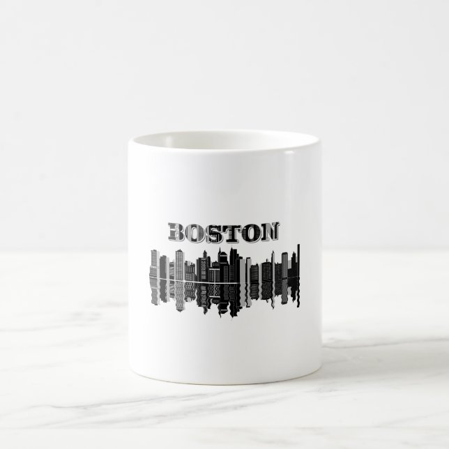 Boston Skyscrapers Byggnad Kaffemugg (Center)