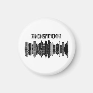 Boston Skyscrapers Byggnad Magnet