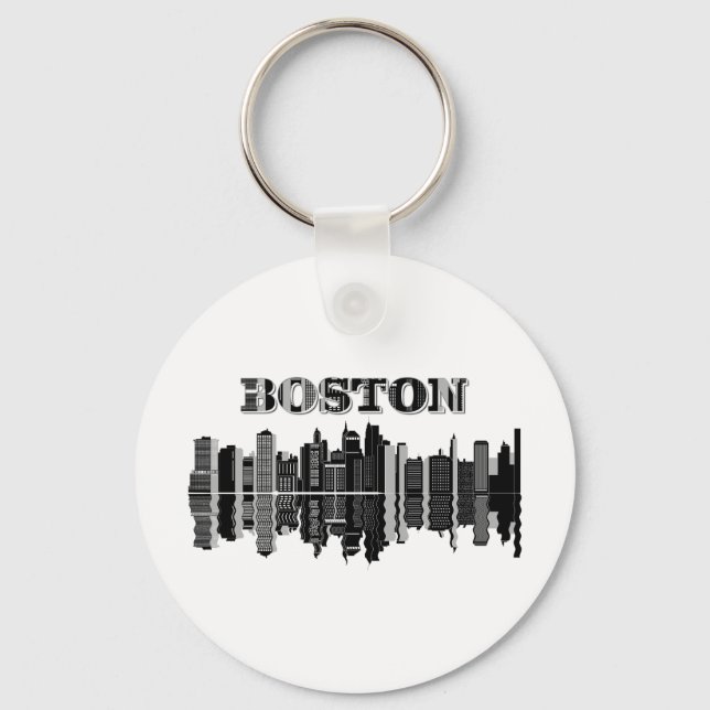 Boston Skyscrapers Byggnad Nyckelring (Framsida)