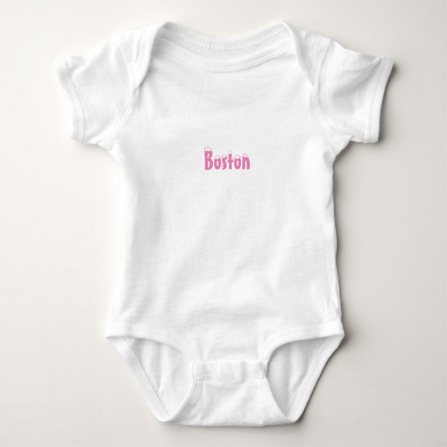 "Boston" snö rosa - T Shirt (Framsida)