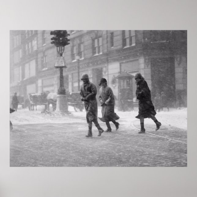 Boston snöstorm december 1936 poster (Framsidan)