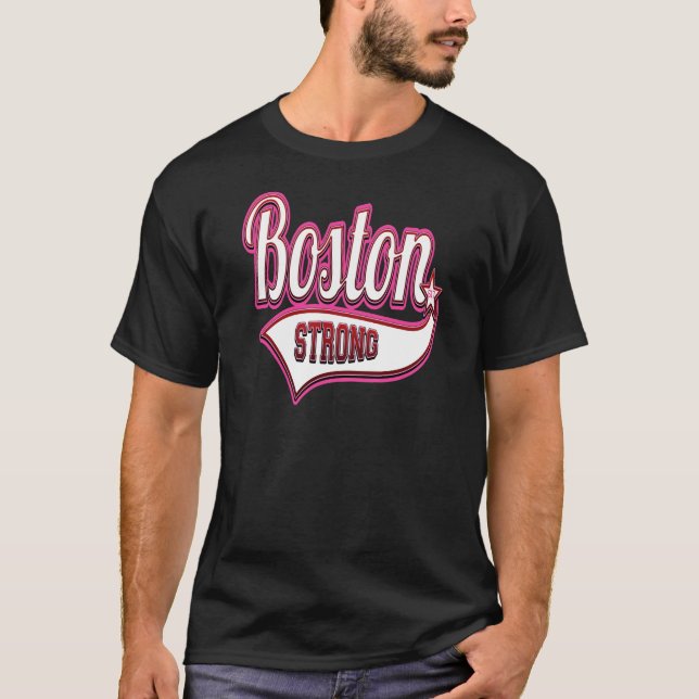 Boston som är stark i rosor t-shirt (Framsida)