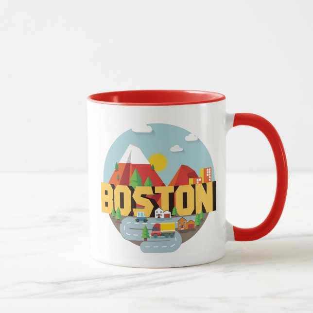 Boston som en destination mugg (Höger)