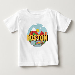 Boston som en destination tee shirt