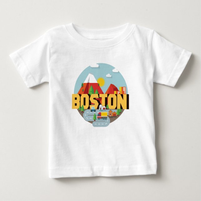 Boston som en destination tee shirt (Framsida)