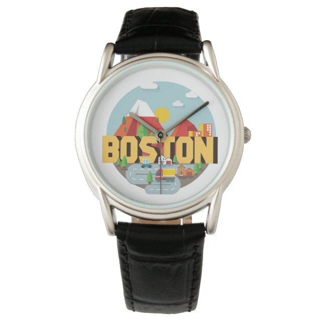 Boston som mål armbandsur (Framsida)