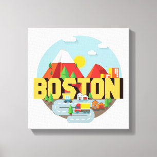 Boston som mål canvastryck