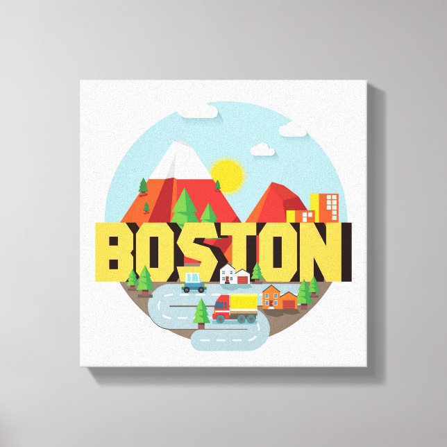 Boston som mål canvastryck (Framsida)