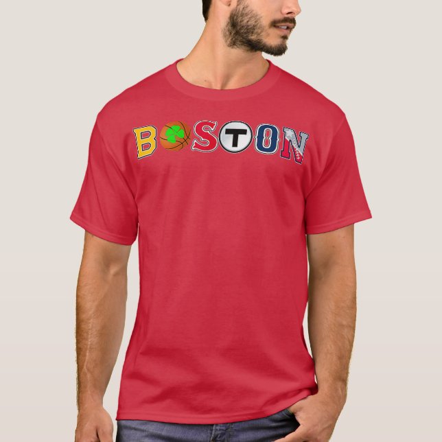 Boston Sportfantast Championship City New England T Shirt (Framsida)