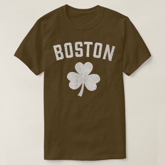 Boston St patricks day shirt Pattys dag schrock T (Design framsida)