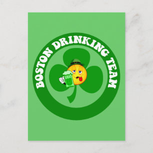 Boston St patrick's day Vykort