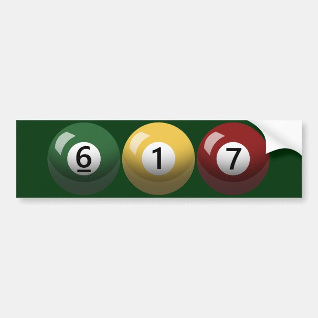 Boston stark 617 biljard bildekal (Framsidan)