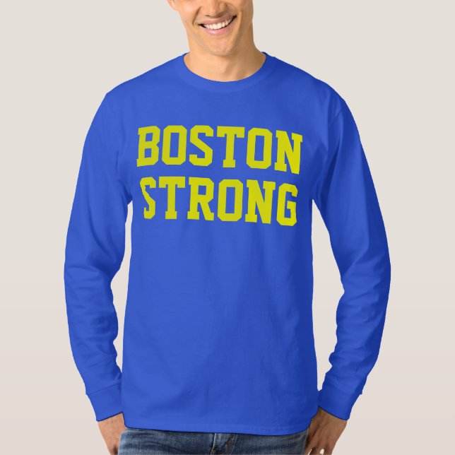 Boston stark blåttgult t shirt (Framsida)