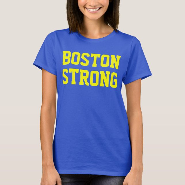 Boston stark blåttgult t shirt (Framsida)
