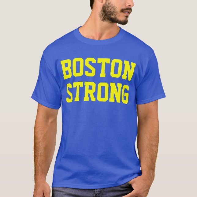 Boston stark blåttgult t shirt (Framsida)