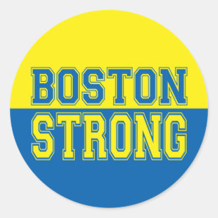 Boston stark grafisk stil runt klistermärke