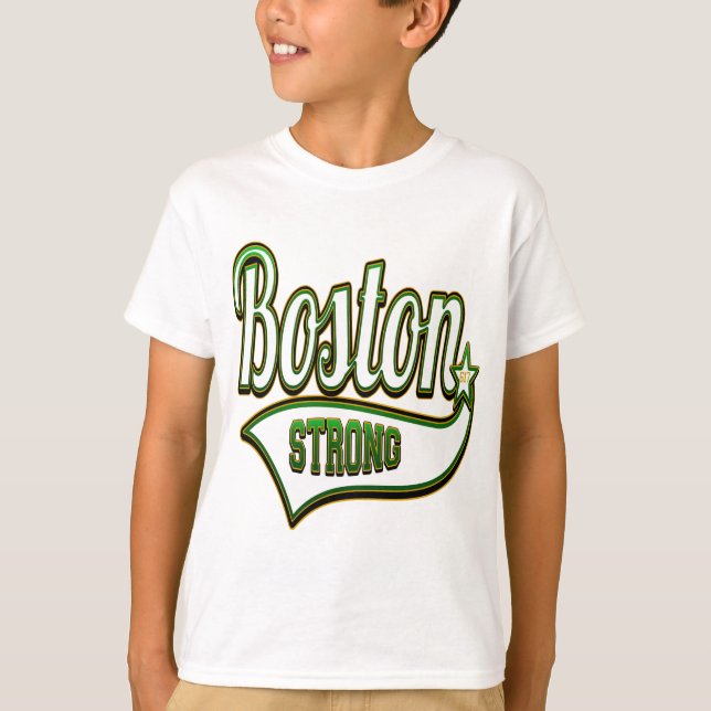 Boston stark irländareGRÖNT Tee Shirt (Framsida)