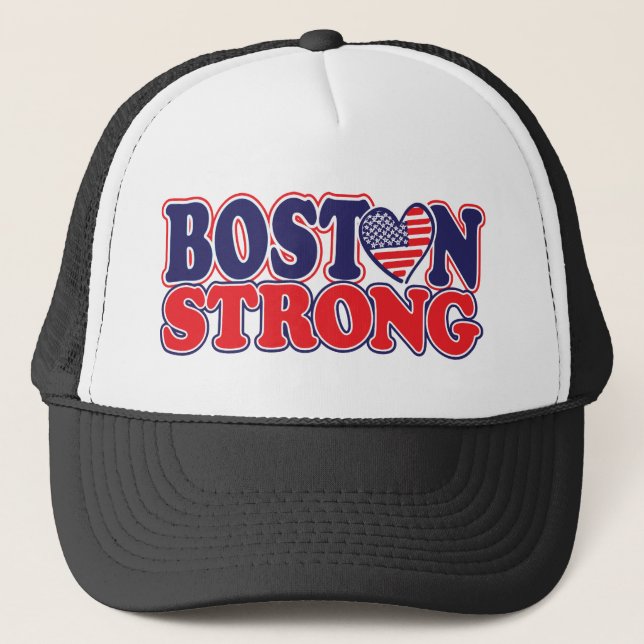 Boston stark med Amricah Heart Truckerkeps (Framsida)