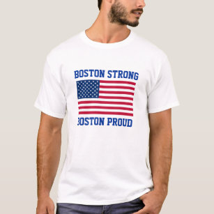 Boston stark och stolt patriotisk amerikanska tee