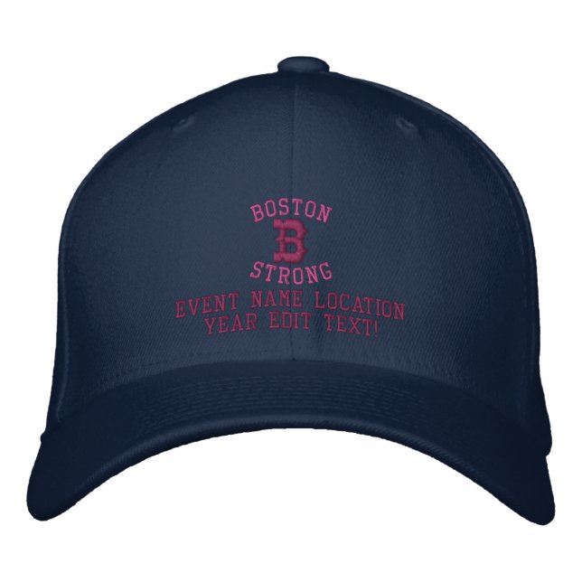 Boston stark Personalizable EDIT TEXT Broderad Keps (Framsida)