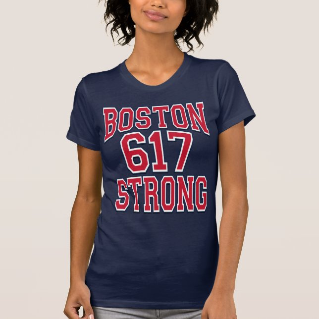 Boston STARK typografi 617 T Shirt (Framsida)