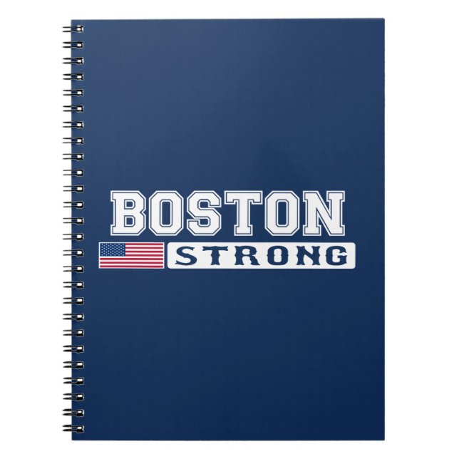 BOSTON STARK U.S. flagga Anteckningsbok Med Spiral (Framsidan)