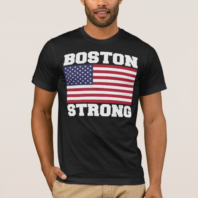 BOSTON STARK U.S. flaggaT-tröja Tee Shirt (Framsida)