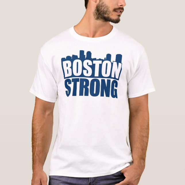 Boston starka blått tee shirt (Framsida)