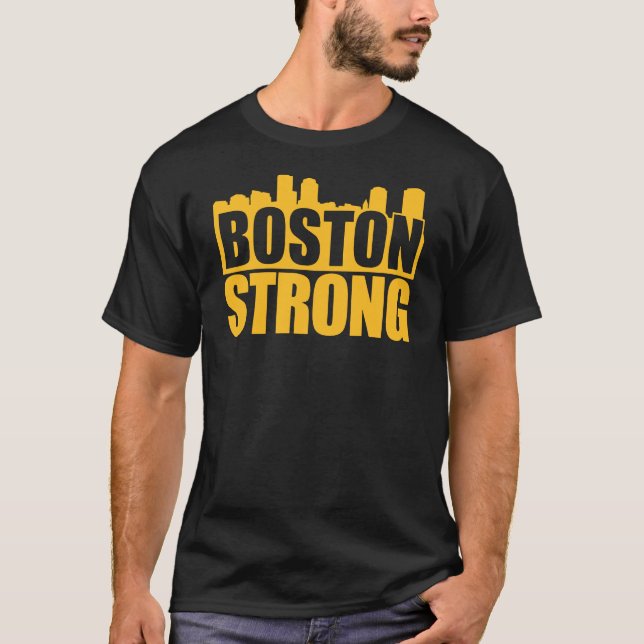 Boston starkt guld t-shirt (Framsida)