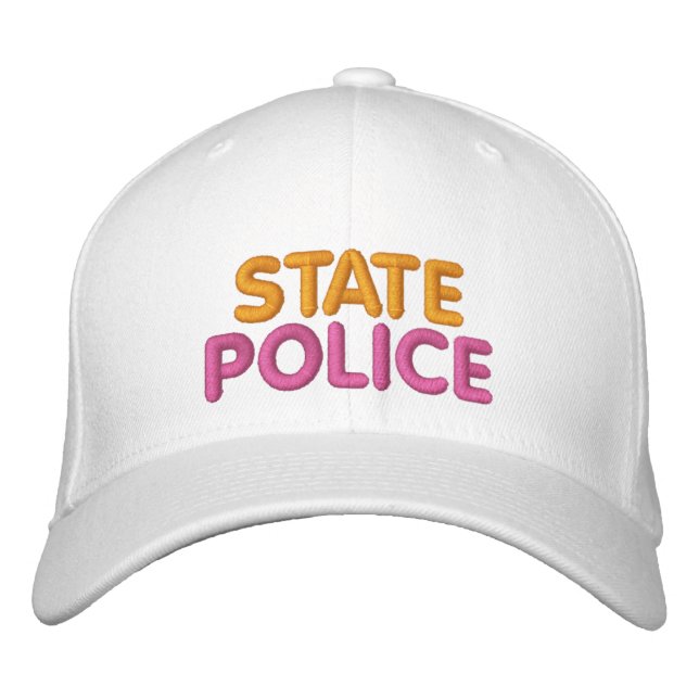 Boston State Police Embroized Funny Hat Broderad Keps (Framsida)