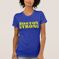 BOSTON stencilerar STARKA gult och blått T-tröja