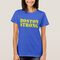 BOSTON stencilerar STARKA gult och blått T-tröja