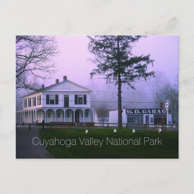 Boston Store, M. D. Garage, Cuyahoga National Park Vykort (Framsida)