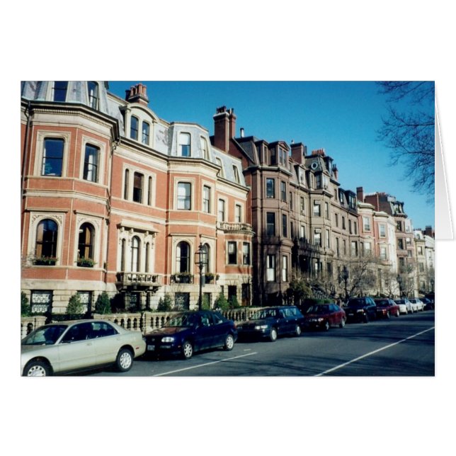 boston street hälsningskort (Framsidan Horizontal)