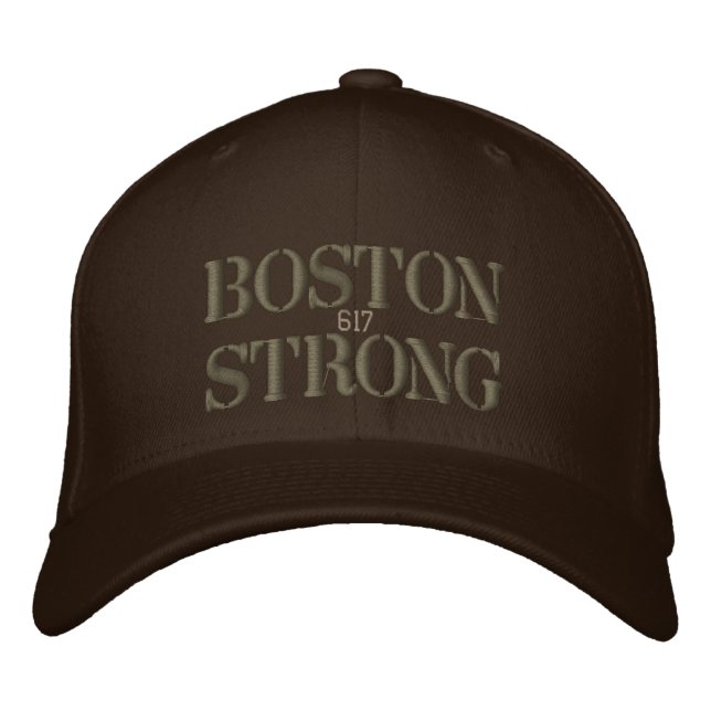 Boston Strong 617 Ribbon Edition Broderad Keps (Framsida)