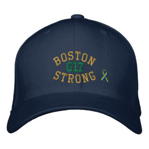 Boston Strong 617 Ribbon Edition Broderad Keps
