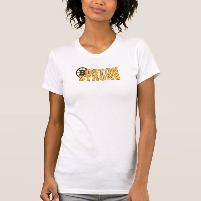 Boston Strong Bruins Hockey Logotyp T-Shirt (Framsida)