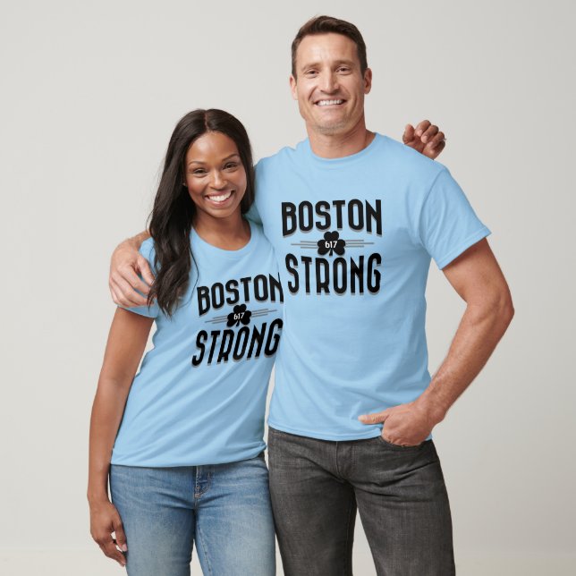 Boston Strong Deco Shamrock Irish T Shirt (Unisex)